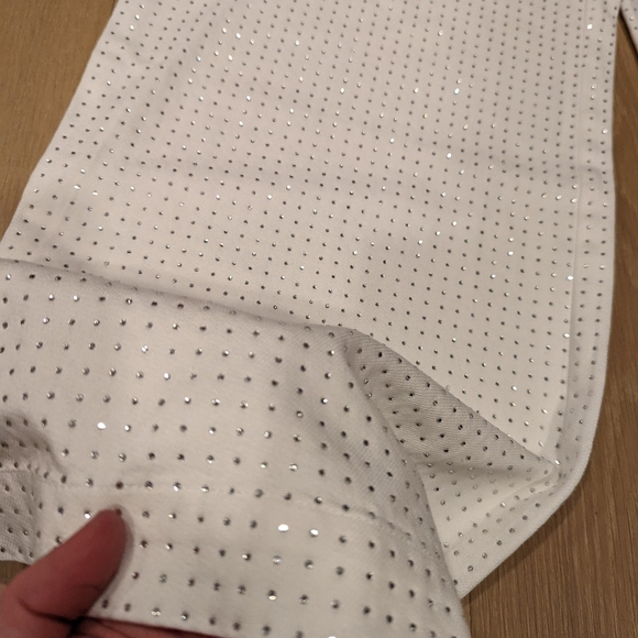 White Sparkle Wide-Leg Pants - Picture 10 of 10